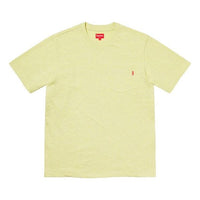 Supreme SS20 Week 1 S/S Pocket Tee Basic Short Sleeve Unisex Yellow SUP-SS20-138