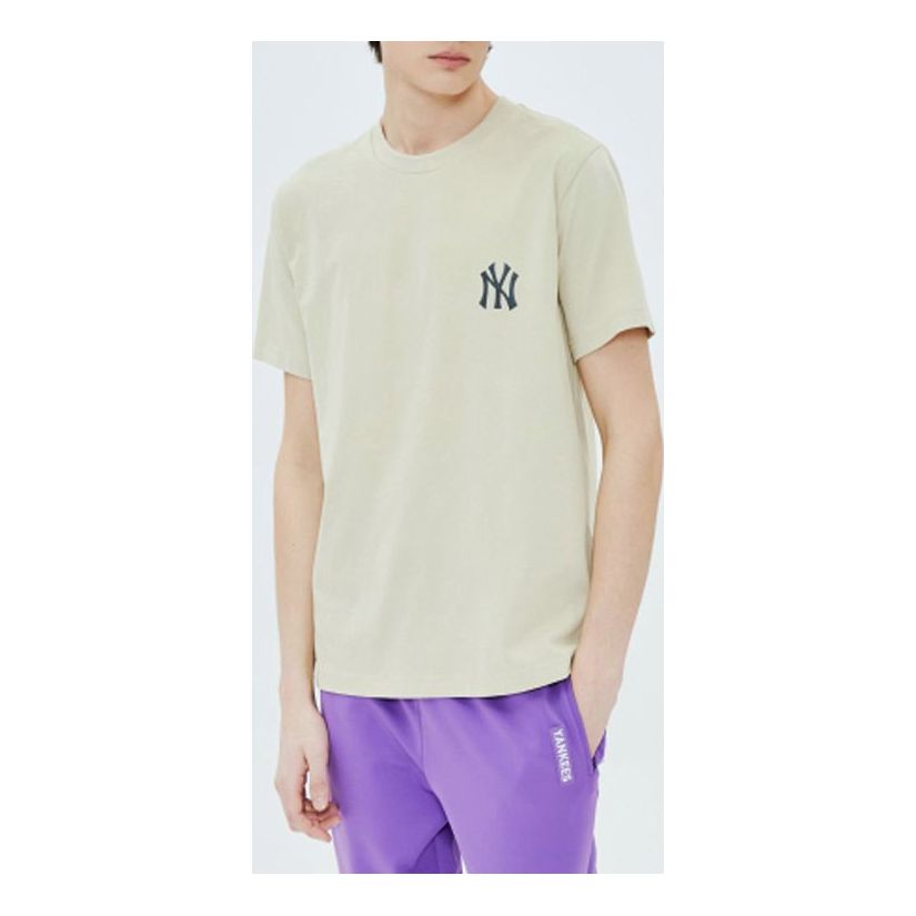 MLB New York Yankees Basic Logo Short Sleeve Unisex Beige 31TS10031-50B