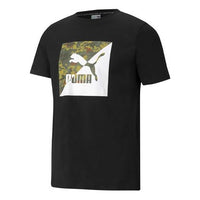 PUMA Classics Camo Logo Tee 'Black' 599821-01