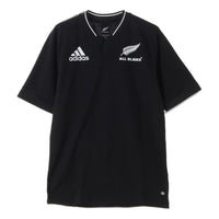 Men's adidas Logo Printing Round Neck Casual Short Sleeve Black T-Shirt HA2469