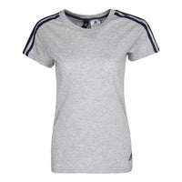 (WMNS) adidas Blue Stripe Short Sleeve Gray S97186