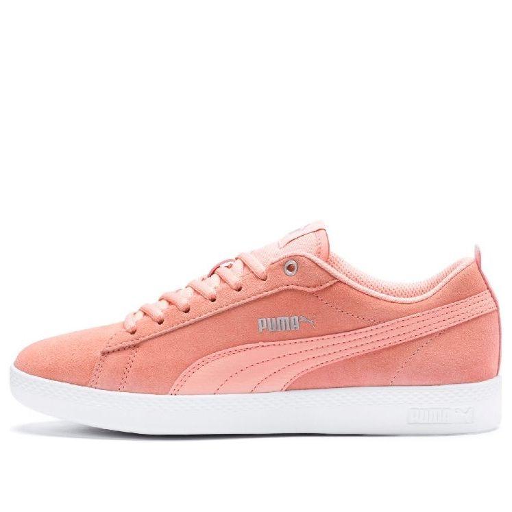 (WMNS) PUMA Smash v2 SD Low Sneakers White/Orange 365313-14
