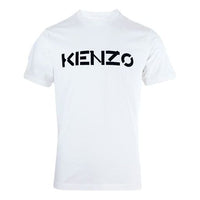 Men's KENZO SS21 Classic Logo Printing Short Sleeve White T-Shirt 5TS0004SJ-01B
