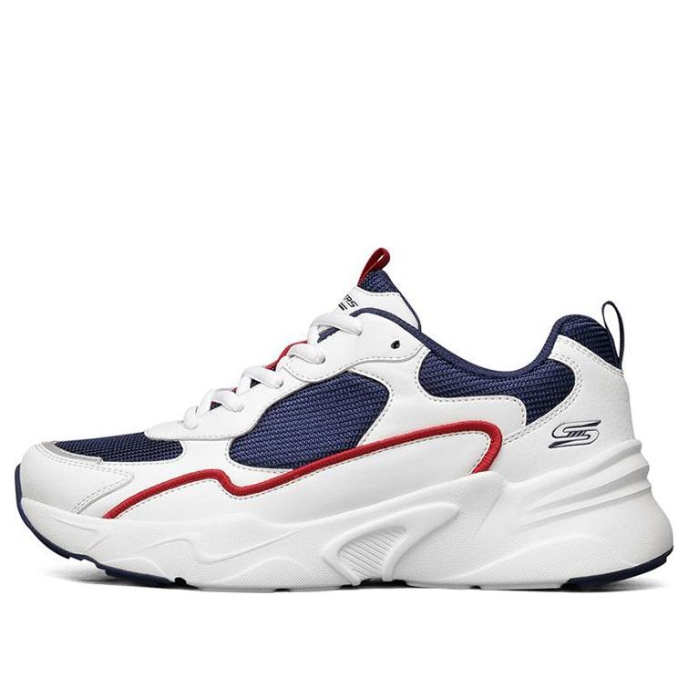 (WMNS) Skechers Bob s Bamina Low-Top White/Blue/Red 117041-WNVR