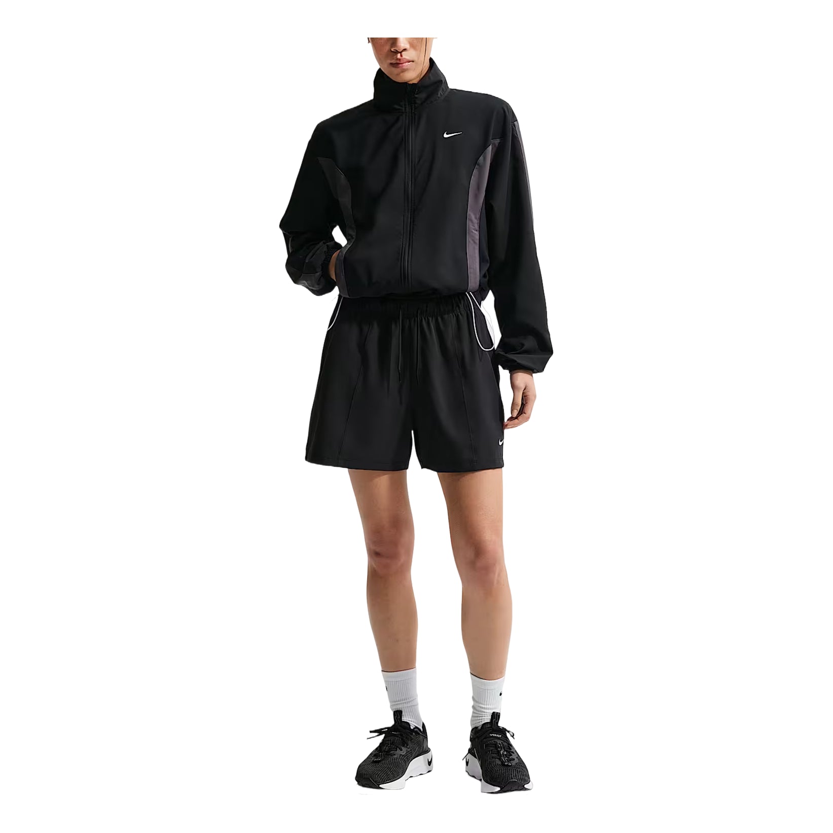 (WMNS) Nike One Woven Jackets 'Black Thunder Grey' IV5394-010