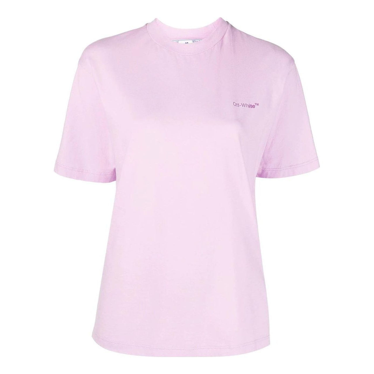 (WMNS) Off-White Diag-Print Short-Sleeved T-shirt 'Light Pink' OWAA049F22JER0013632