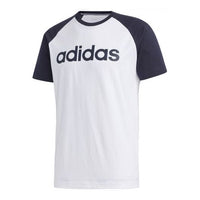 adidas neo Logo Printing Sports Short Sleeve White FP7439