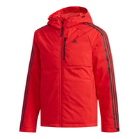 adidas 3stripes Down H Stay Warm raglan sleeve Sports hooded down Jacket Red DM1971