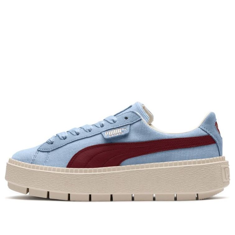 (WMNS) PUMA Platform Trace Corduroy Casual Shoes Blue 366977-03