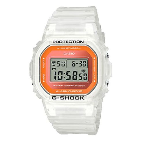 CASIO G-Shock Digital 'White Orange' DW-5600LS-7APR