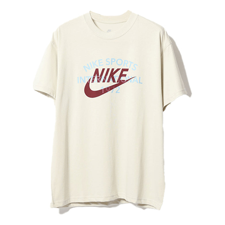 Men's Nike SS22 Logo Alphabet Printing Round Neck Short Sleeve Light Bone T-Shirt DR8007-072