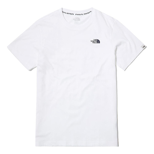 THE NORTH FACE Floral Logo Printing Short Sleeve Unisex White NT7UL14J