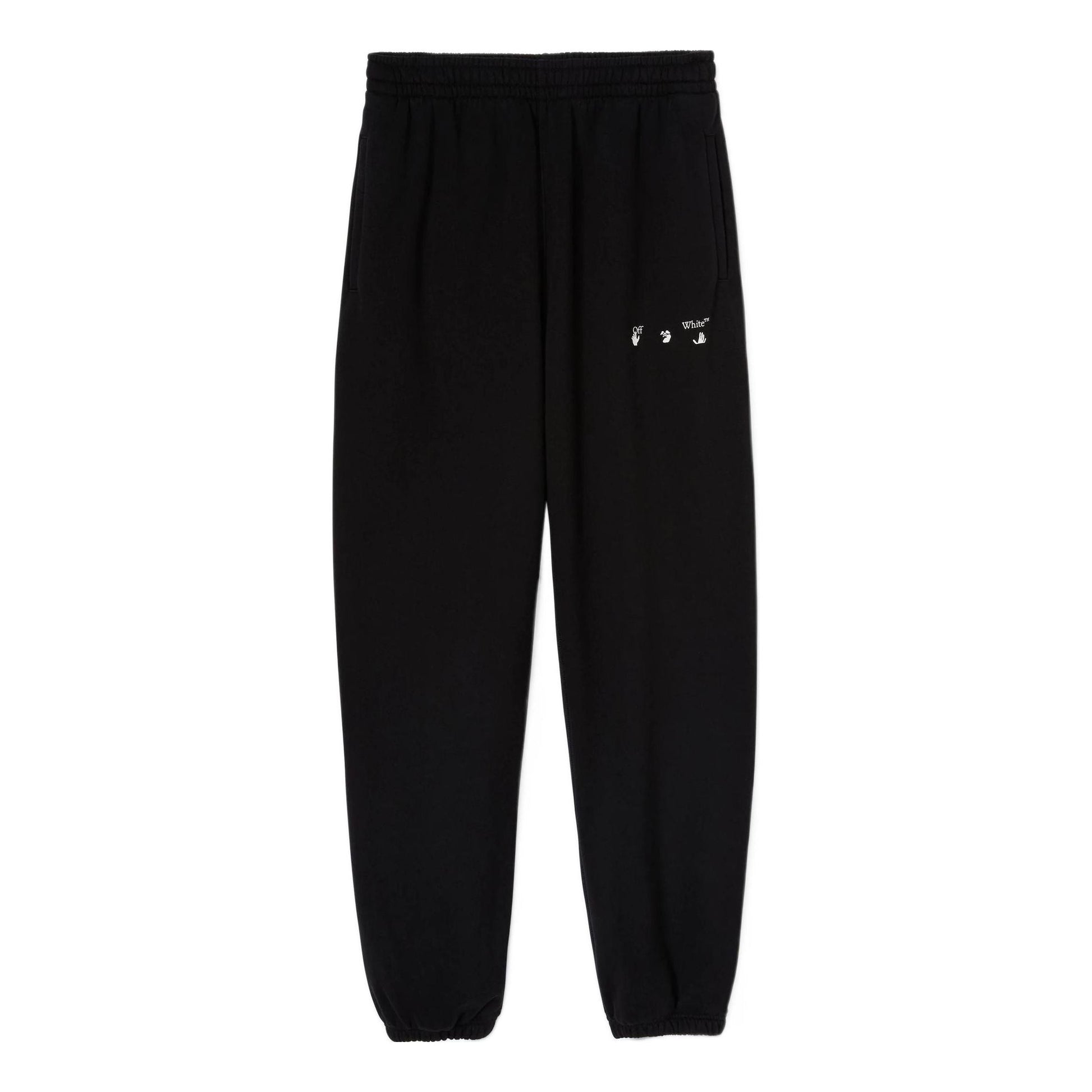 Men's Off-White SS22 Logo Bundle Feet Sports Pants/Trousers/Joggers Black OMCH029C99FLE0051001