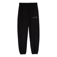 Men's Off-White SS22 Logo Bundle Feet Sports Pants/Trousers/Joggers Black OMCH029C99FLE0051001