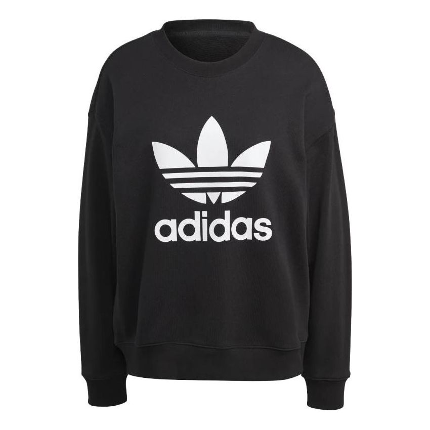 (WMNS) adidas Trefoil Crew Sweatshirt 'Black' IB7431