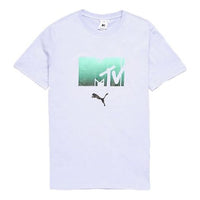 PUMA x MTV TEE Casual Sports Short Sleeve Purple 579813-23