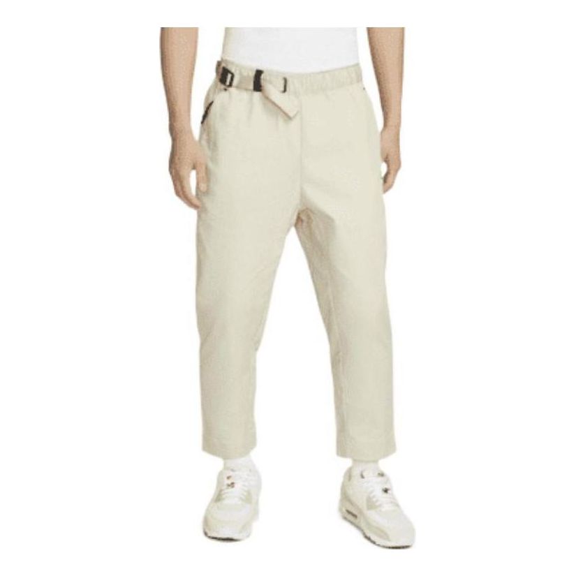 Men's Nike Solid Color Lacing Sports Pants/Trousers/Joggers Creamy White DM5548-206