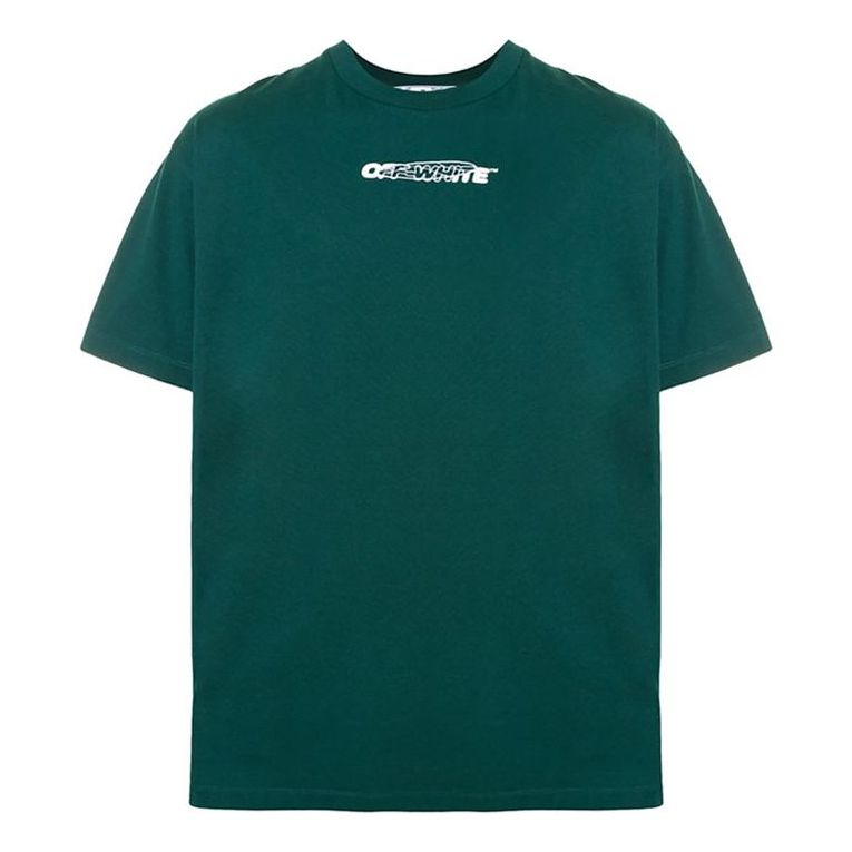Off-White Back Large Logo Printing Green OMAA038E20JER0015701