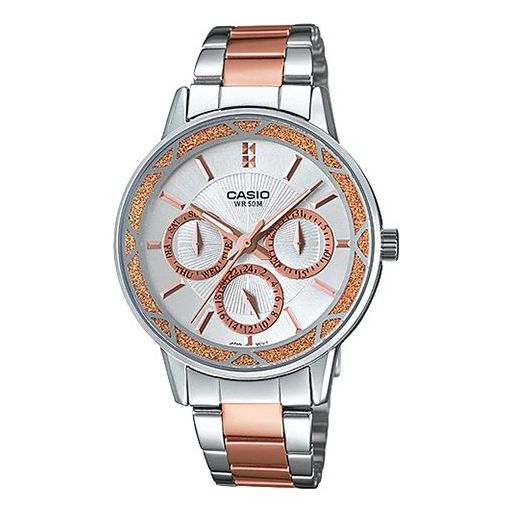 CASIO Watch Gold Silver Watch Stainless Steel Strap Analog LTP-2087RG-7AV