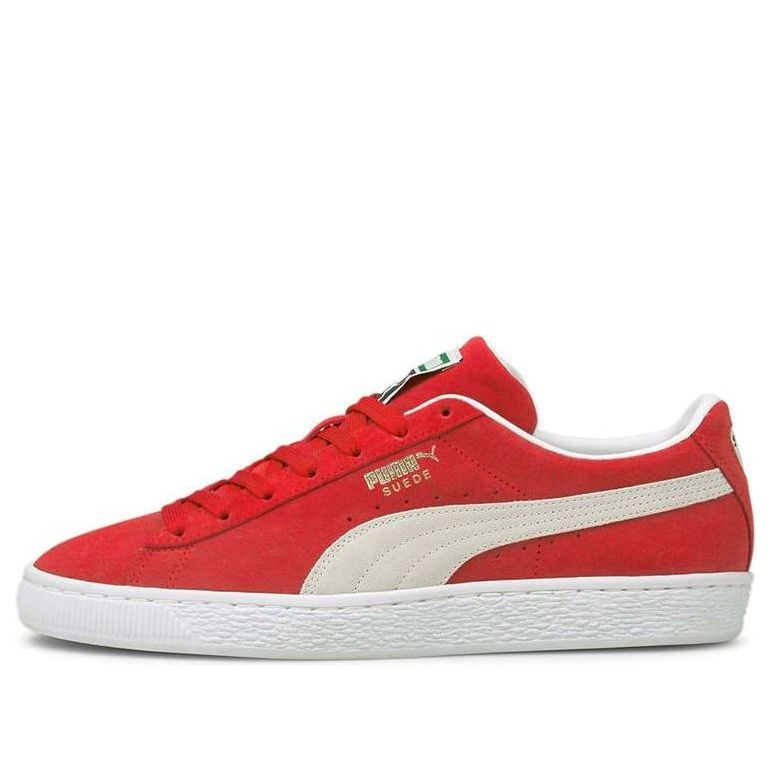 PUMA Suede Classic Xxi Minimalistic Cozy Retro Casual Skate Shoes Unisex Red White 385378-02