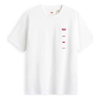 Men's Levis Minimalistic Pure Cotton Round Neck Short Sleeve White A2799-0010