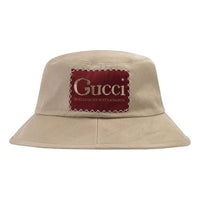 Gucci Cotton Bucket Hat With Gucci Label 'Beige' 627174-4HK02-1400