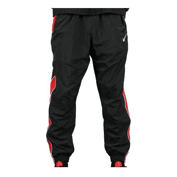 Nike Throwback Woven Tracksuit Basketball Pants 'Black University Red' AV6652-010