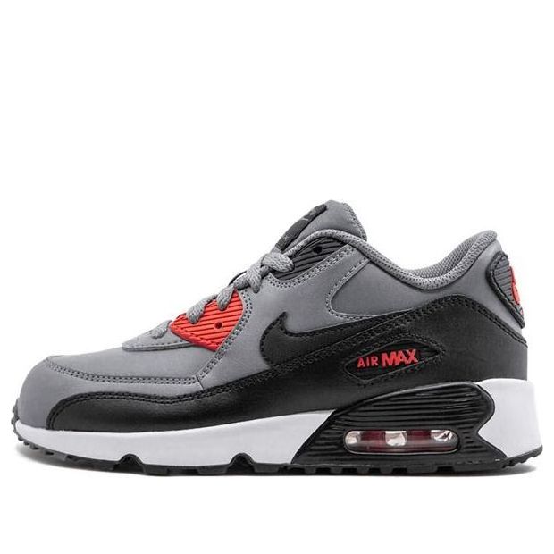 (PS) Nike Air Max 90 LTR Leather Low-Top Gray/Black 833414-010