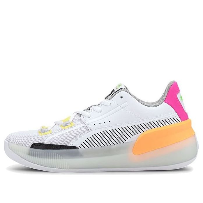 PUMA Clyde Hardwood Retro Fantasy 'White Pink Orange' 194165-01