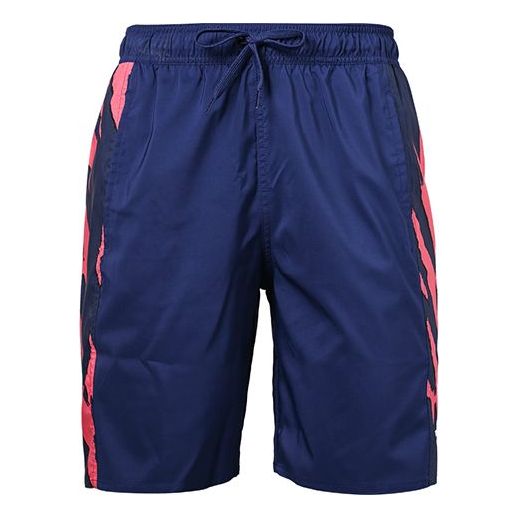adidas real Madrid Soccer/Football Sports Training Patchwork Print Shorts Navy Blue GM8981