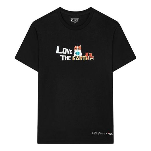 FILA x Pepe Shimada Men's Print Crew Neck Black F11M133199F-BK