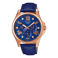 CASIO Sheen Series Stainless Steel Case Blue Dial 50m Waterproof Quartz Movement Watch Analog SHE-3806GL-2A