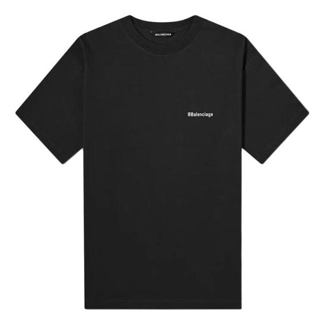 Balenciaga BB Corporate T-shirt Medium Fit 'Black' 612965TJV871070