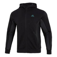 Men's adidas St Blok Knjkt Athleisure Casual Sports Solid Color Hooded Jacket Black HM2992