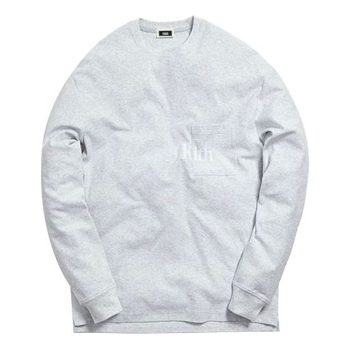 KITH L/S Quinn Alphabet Logo Pocket Long Sleeves Unisex Gray KH3606-103