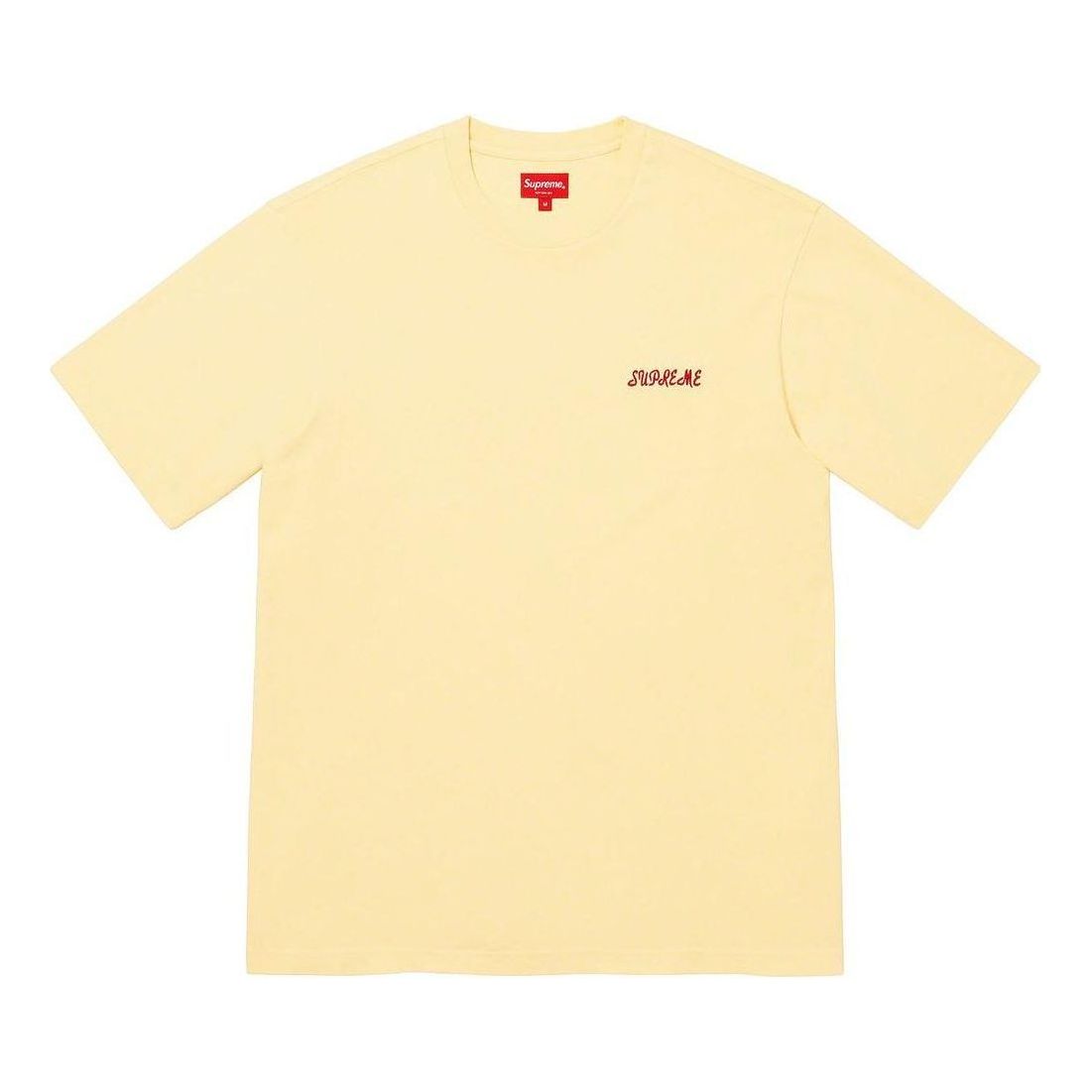 Supreme Washed Script S/S T-Shirt 'Yellow' SUP-SS23-243