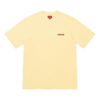 Supreme Washed Script S/S T-Shirt 'Yellow' SUP-SS23-243