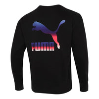 PUMA Athleisure Casual Sports Loose Round Neck Knit Pullover Black 534498-01