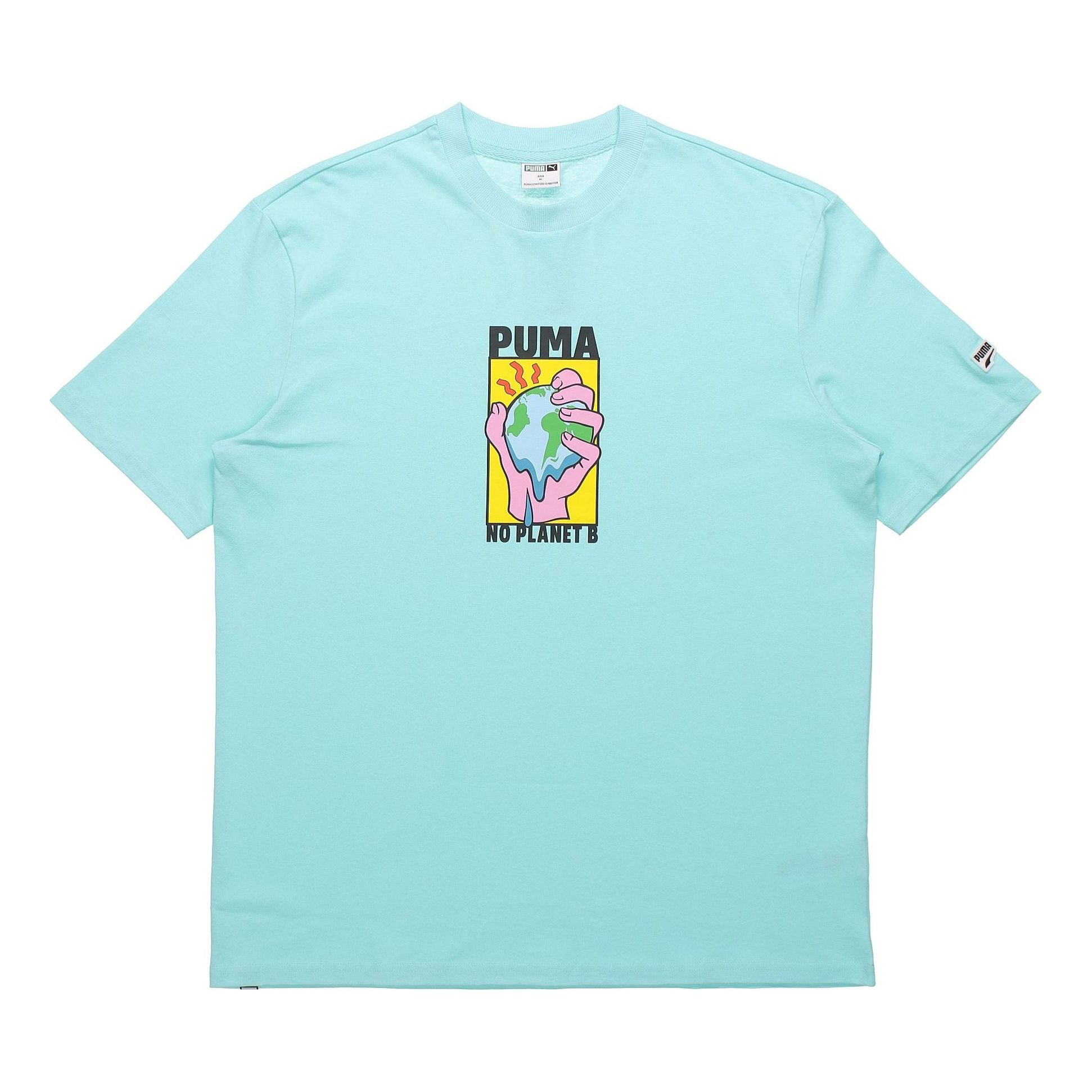 PUMA Environmental Friendly Subject Printing Short Sleeve Blue 599181-33