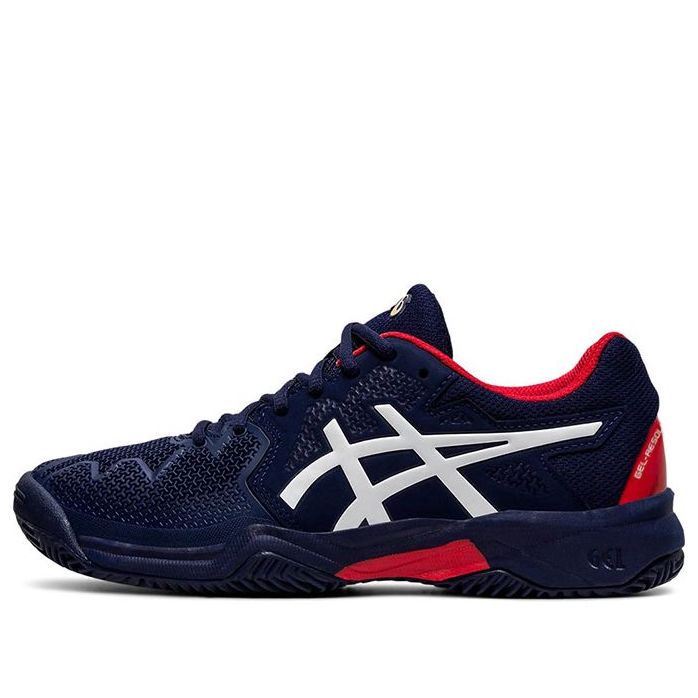 (GS) ASICS Resolution 8 Clay Gs Sneakers Blue 1044A019-400