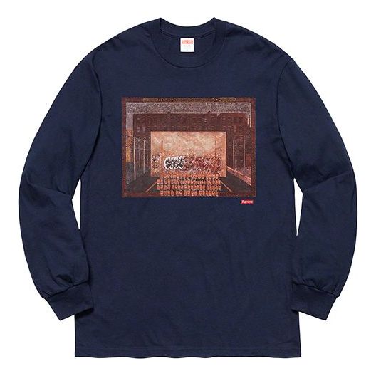 Supreme FW19 Week 12 x Martin Wong Attorney Street LS Navy Tee SUP-FW19-10675