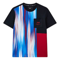 FILA x 3.1 phillip lim Crossover Casual Alphabet Printing Round Neck Short Sleeve Blue F11M126112F-NV