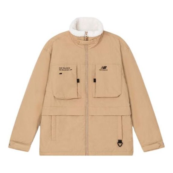 New Balance Logo Warm Jacket Asia Sizing 'Khaki White' 5QC44293-BEI