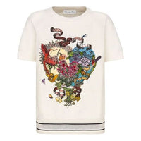 DIOR SS21 Cotton Printing Short Sleeve White 113S05A4030-X0827