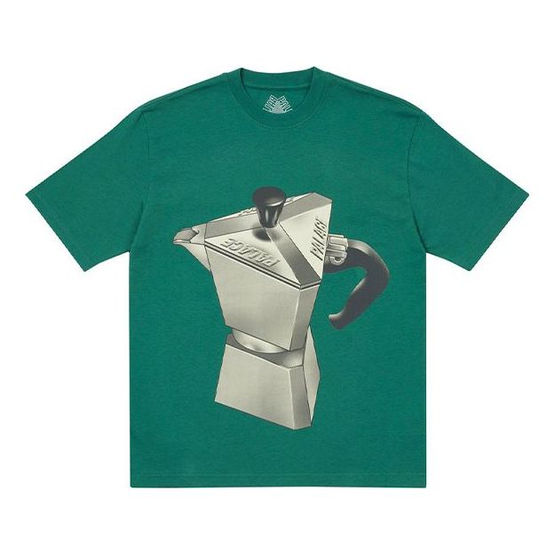 PALACE Nein Tea Green Metallic Coffee Pattern Short Sleeve Unisex P20TS249