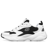 (WMNS) Skechers D'Lites Low-Top Daddy Shoes Black/White 88888415-WBK
