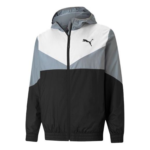PUMA Windbreaker Sports Hooded Jacket Men's Black 588756-01