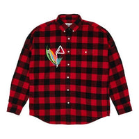 PALACE Unisex Embroidery Plaid Shirt Black/Red P20SHT012