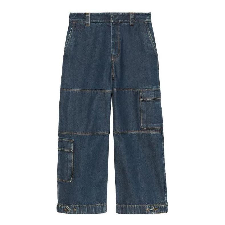 Gucci Denim Trousers With Gucci Label 'Dark Blue' 774082-XDCS9-4447