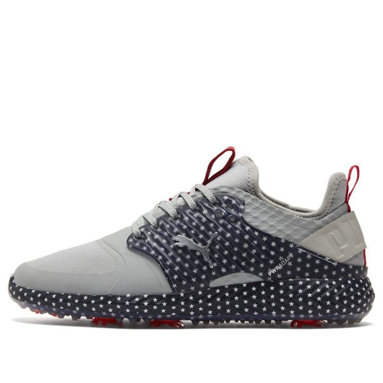 PUMA Ignite Pwradapt Golf Sport Shoe Caged Usa Gray/Red 194709-01
